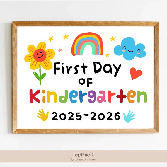 Banner 'Erster Kindergartentag' 183x112cm Stoff - Partydeko Für Einschulung & Kindergartenstart