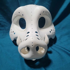 Boar/Pig fur suit head-base, eyes, and teeth