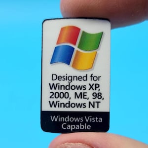 Sticker &quot;Designed for Windows XP, 2000, ME, 98, NT & Vista Capable&quot; || 18x31mm (Pack of 2)