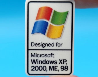 Sticker &quot;Designed for Windows XP, 2000, ME, 98&quot; || 20x31mm (Pack of 2)