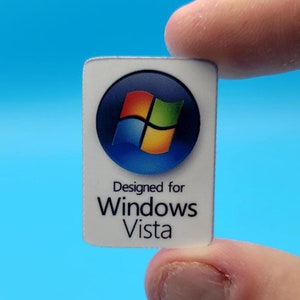Sticker &quot;Designed for Windows Vista&quot; || 21x31mm (Pack of 2)