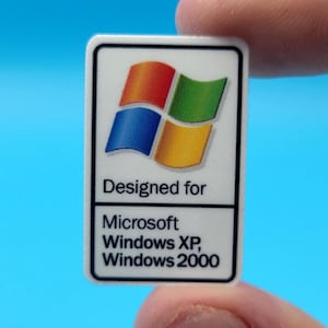 Sticker &quot;Designed for Windows XP & 2000&quot; || 20x31mm (Pack of 2)