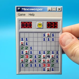 Minesweeper Y2K Sticker || 56x83mm