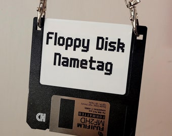 Floppy Disk Nametag - Personalized - Great for conventions