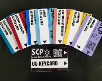 SCP Foundation Keycards - ID Badge Access Card