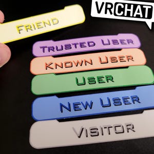 VRChat Trust rank Stickers (Packung mit 6)