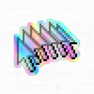 Holographic Y2K Cursors Sticker, Retro Windows 98 || 48x41mm