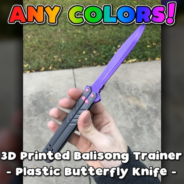 Custom Butterfly Knife Trainer (Balisong) - NICHT SHARP - JEDE Farbe für jedes Teil!