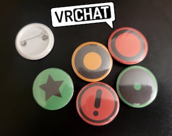 VRChat Pinback Buttons "Performance Ranks"