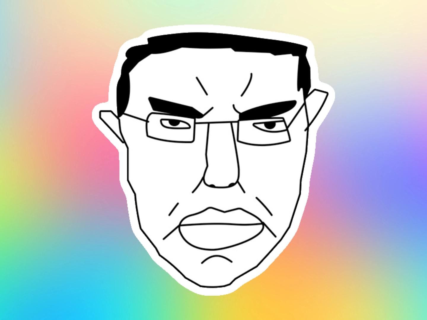 Chud Rage Sticker Chud Face Sticker, Chudjak Funny Meme || 54x60mm - Etsy