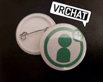 VRChat Pinback Buttons "Friend Request"