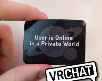 VRChat "Private World" Sticker || 54x38mm