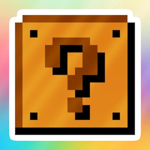 Retro Fragen Block Aufkleber, Super Mario Bros NES Pixel Art || 52x52mm