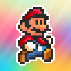 Super Mario Bros Aufkleber, Super Mario Bros Aufkleber || 40x65mm