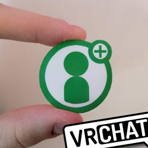 Adesivos de solicitação de amizade do VRChat (pacote com 2)