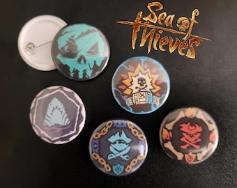 Sea of Thieves Pinback Buttons (ANY Commendation)