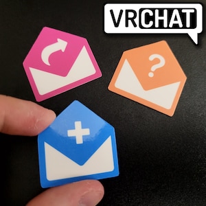 Adesivos de convite VRChat (pacote com 3)