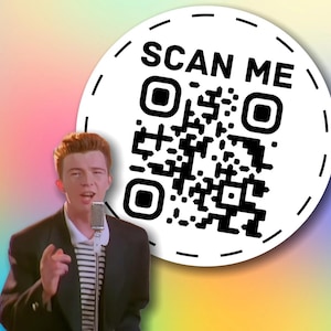 Pacote de 10 adesivos de pegadinhas Rickroll, trollagem de memes engraçados || 2x2 polegadas