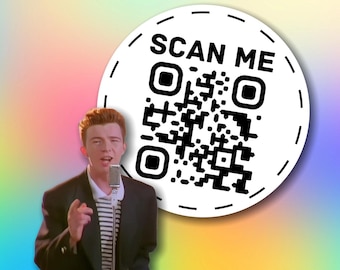 Rickroll Prank Sticker Pack of 10, Funny Meme Trolling || 2x2 inches