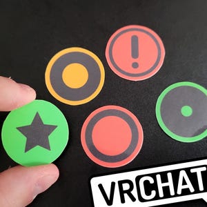 Adesivos de classificação de desempenho do VRChat (pacote com 5)