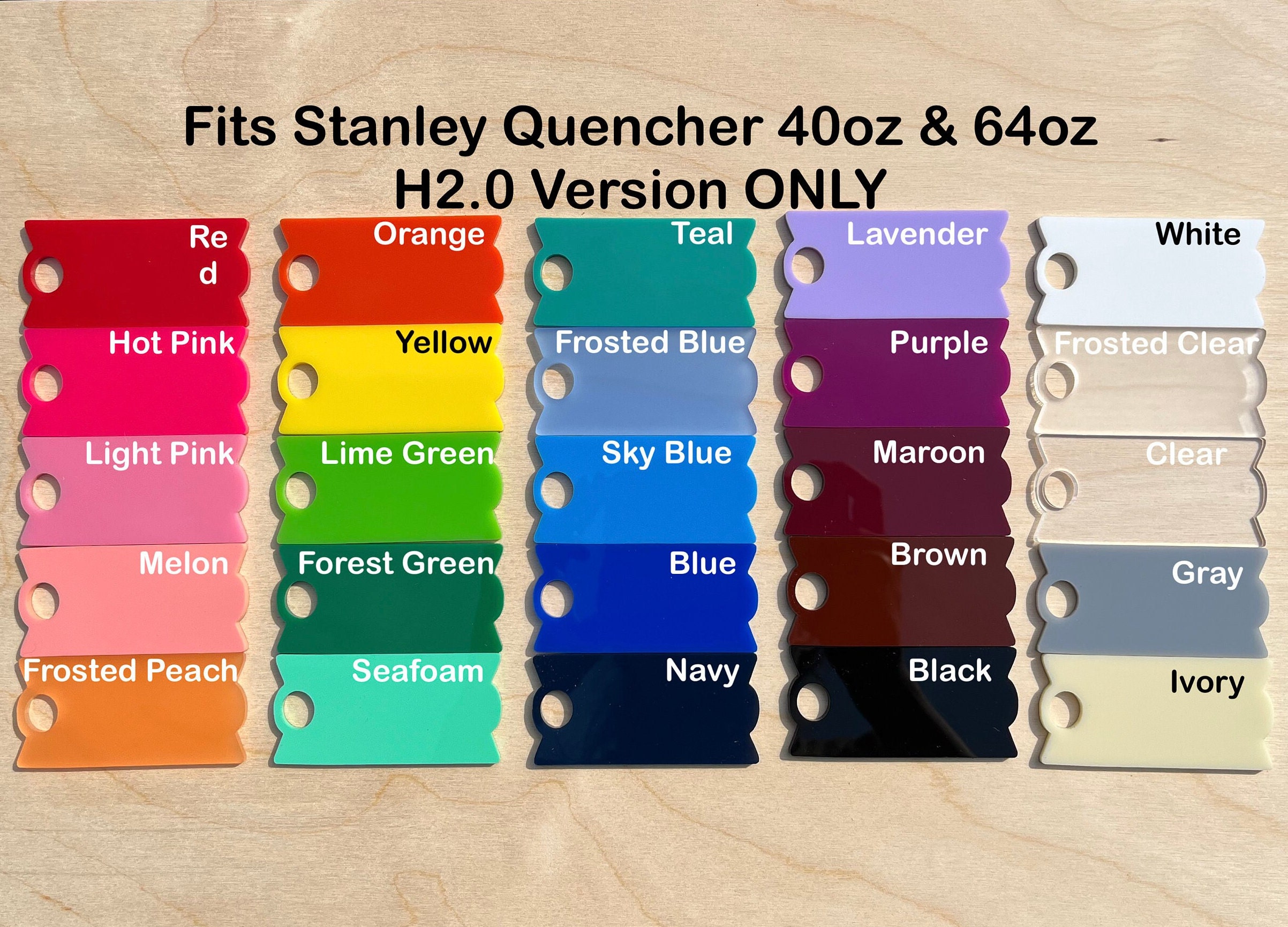 40oz. & 64oz. Personalized Stanley Quencher H2.0 Lid Name Plate – Happy  Wrap Co.