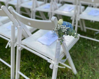 MIETARTIKEL Sitzkissen Stuhlkissen weiß für Freie Trauung Hochzeit mieten 10 Stück - Versand deutschlandweit