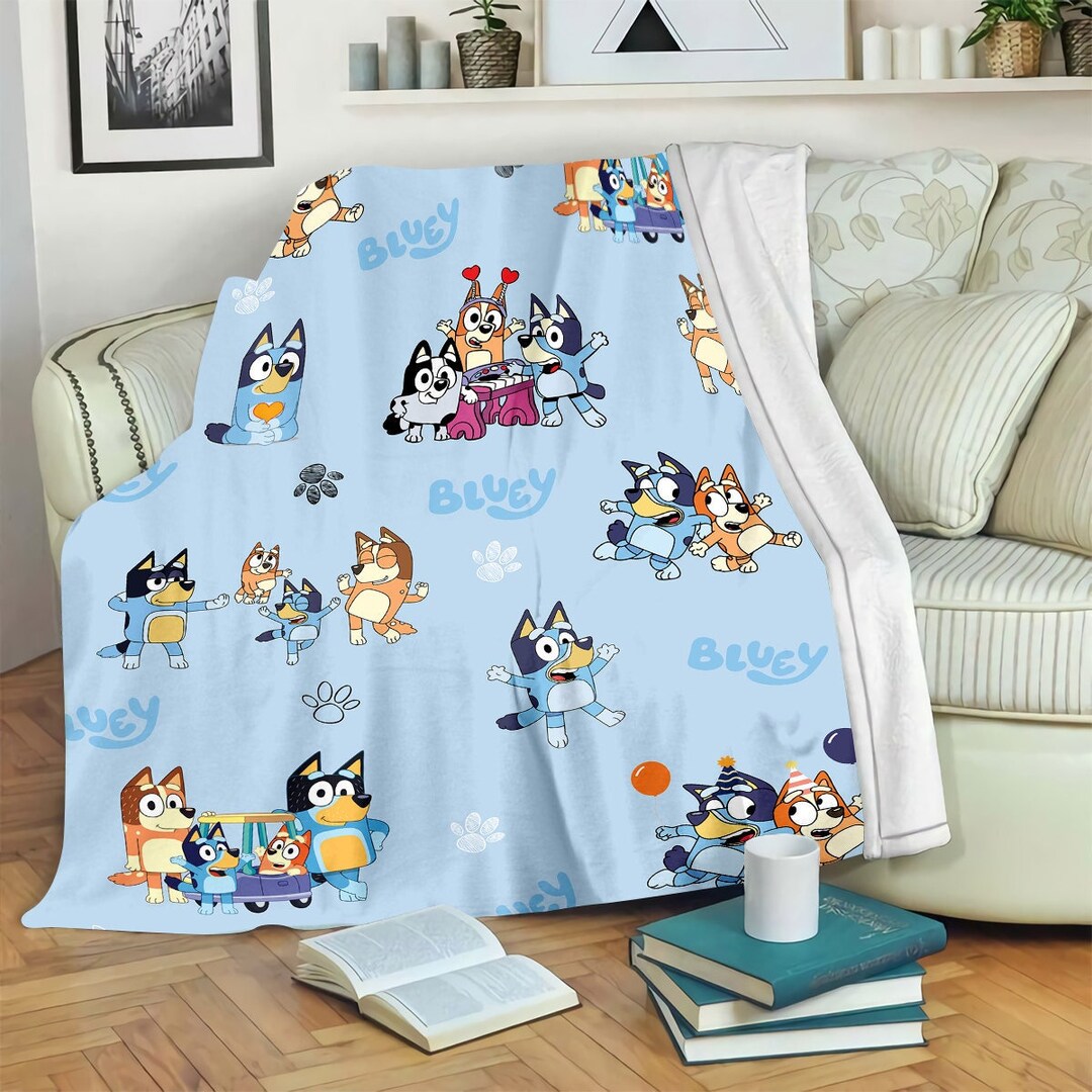 Bluey and Friends Blanketcute Bluey Blanket Kidsbluey and Etsy
