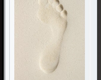 Footsteps in the Sand, Beach Poster, Seaside Poster,  Coastal Life