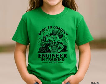 Personalisiertes Kinder T-Shirt Eisenbahn –  Dampflok Shirt für kleine Zugfans