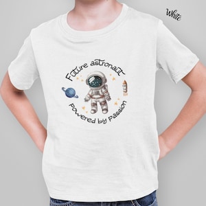 Koszulka Spaceman dla dzieci - koszulka kosmonauta zdjęcie astronauty, planety, gwiazdy księżyca - dzieci latają w kosmos, fascynacja kosmosem