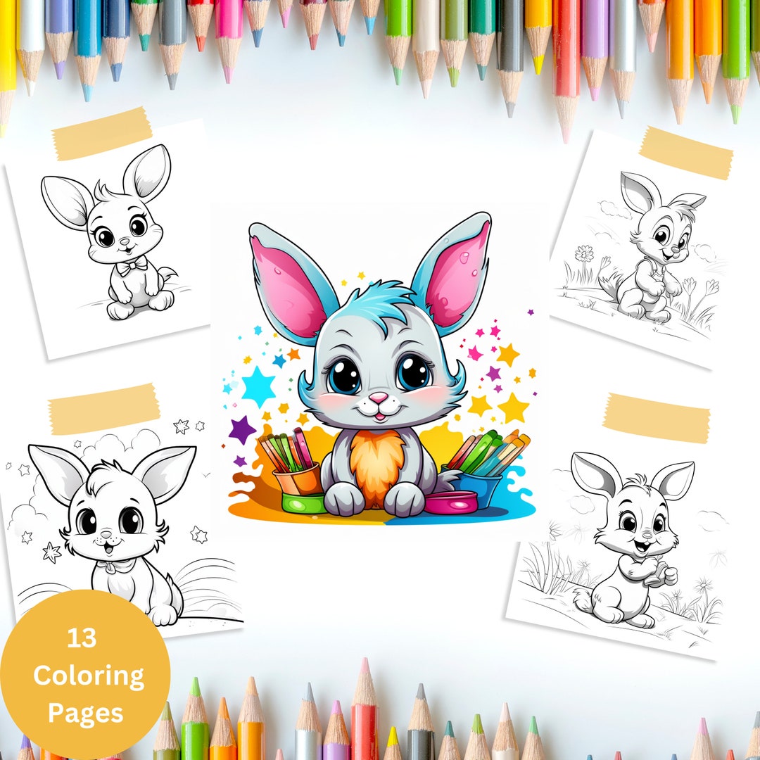 Colouring Pages for Children, Colouring Pages Bunny, Baby Bunny, Baby ...
