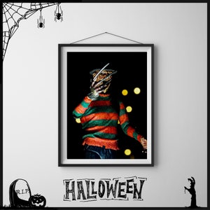 Freddy Krueger Poster-Freddy Krueger From A Nightmare On Elm Street-Freddy Krueger Wall Art-Poster Print-Downloadable Poster