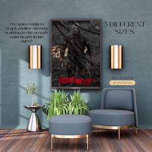Jason Voorhees Poster Jason Voorhees Digital Art Jason Voorhees Downloadable Poster Friday The 13th Part7 Poster Friday The 13th Digital Art