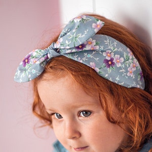 Knot Bow Headband Sewing Pattern, Baby bow pattern, Five different sizes, Fabulous hair bow PDF tutorial template, Toddler Adult headband.