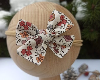Floral Bow Sewing Pattern: 3 Sizes, Headband & Hair Tie (PDF Tutorial)