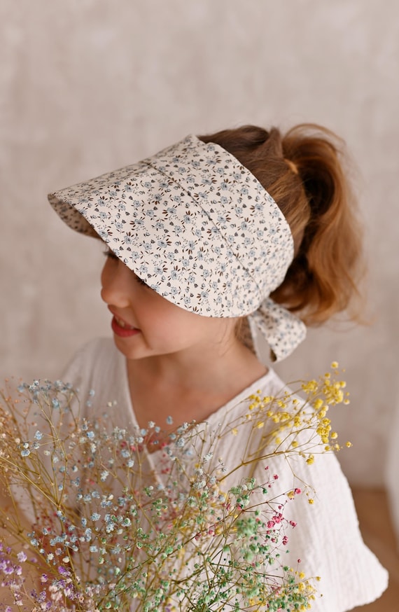 Tiered summer bow hat, Knotted summer cap, pattern for beginners, beautiful large bow tied, Summer cap one size, Sewing guide included,