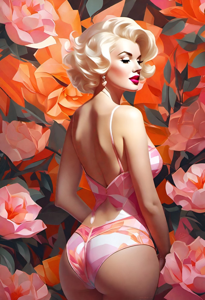 MARILYN MONROE Canva/poster Street Pop Art Etsy