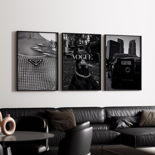 Black and White Designer Prints Etsy