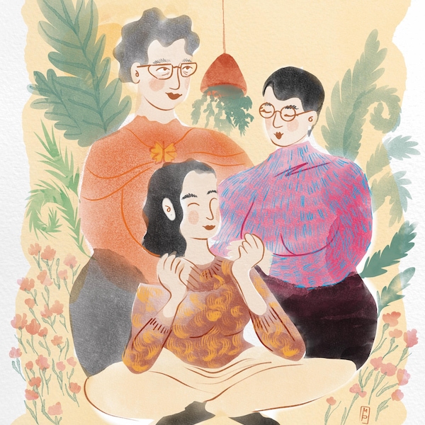 CUSTOM Family Portrait Illustration | Handmade Personalised Mother's Day gift