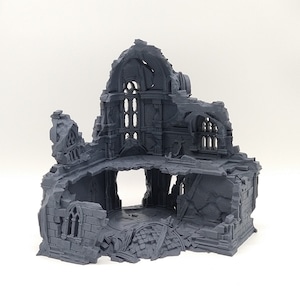 Casa 3 Rovina | Vecchia casa fantasy in pietra rovina edificio medievale terreno da tavolo adatto per Warhammer Mordheim Frostgrave