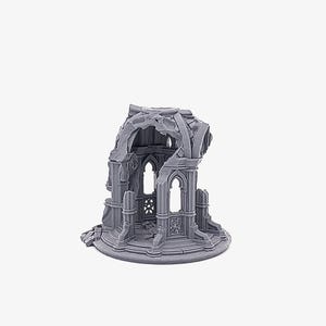 Rovina del gazebo 3 | Vecchia pietra Fantasy Padiglione Rovina Edificio medievale Terreno da tavolo Terreno adatto per Warhammer Mordheim Frostgrave
