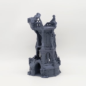 Rovine della Torre 1 | Vecchia pietra Fantasy Torre Rovina Edificio medievale Terreno da tavolo adatto per Warhammer Mordheim Frostgrave