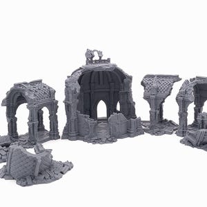 Rovina dell'arco trionfale | Old Stone Fantasy ArchRuin Edificio medievale Terreno da tavolo Terreno adatto per Warhammer Mordheim Frostgrave