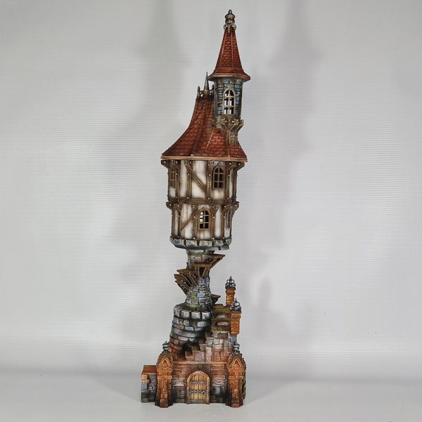 Steeple Manor | Tower | Tabletop Terrain | 28mm 32mm | Fantasy & Medieval | suitable for Warhammer, Age of Sigmar, RPG, DND
