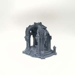 Rovina del gazebo 2 | Vecchia pietra Fantasy Padiglione Rovina Edificio medievale Terreno da tavolo Terreno adatto per Warhammer Mordheim Frostgrave