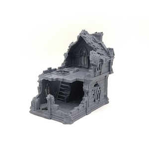 Casa 6 Rovina | Pietra Fantasy Casa Rovina Edificio medievale Terreno da tavolo Terreno adatto per Dungeons & Dragons Mordheim Frostgrave