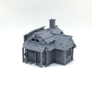 cappello | Vecchia casa fantasy in legno, edificio medievale, terreno da tavolo adatto per Warhammer Age of Sigmar Pathfinder