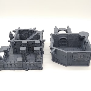 3D Vikings Ulvheim Ruinen – Zweistöckige Steinruine Für 28/32 Mm Tabletop & RPGs
