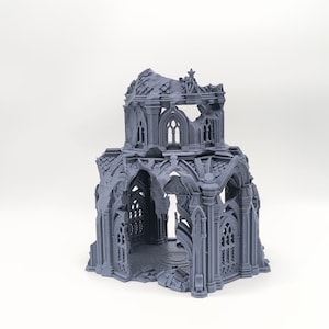 Rovina del gazebo 1 | Vecchia pietra Fantasy Padiglione Rovina Edificio medievale Terreno da tavolo Terreno adatto per Warhammer Mordheim Frostgrave