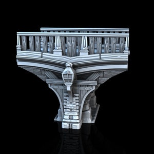 Estensione del ponte | Espansione per Fantasy Stone Bridge Terreno da tavolo medievale Terreno adatto per Warhammer Dungeons & Dragons